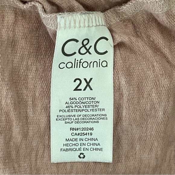 C&C California peach sweater size 2XL - Picture 6 of 6